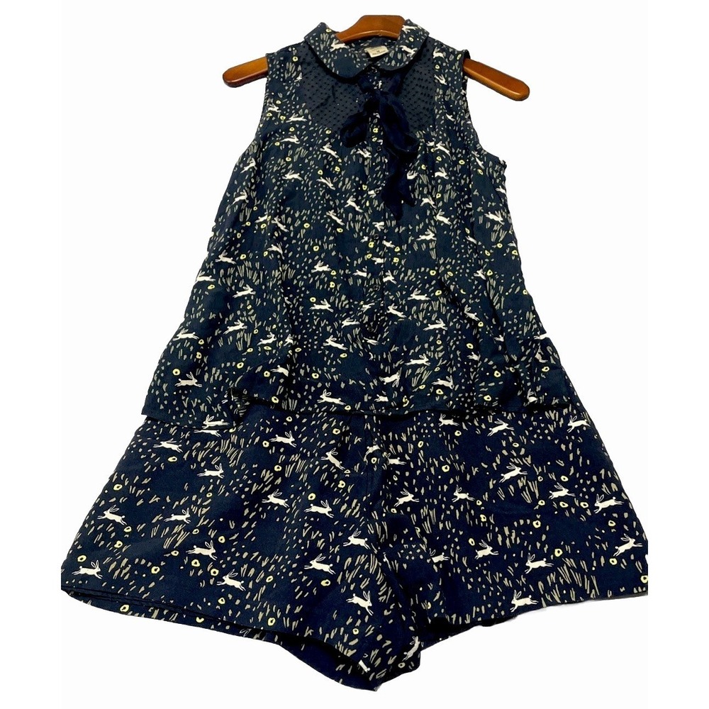 Disney LC Lauren Conrad 2pices Sets Blouse and Shorts Navy Women's Size M